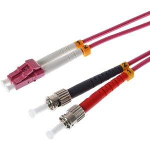 Helos 20m OM4 LC/ST - Cavo in fibra ottica multimodale - Viola Helos 20m OM4 LC/ST - Cavo in fibra ottica multimodale - Viola