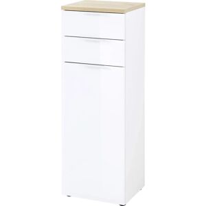 Germany Pescara Badezimmer Schrank - Weiß, Navarra Eiche, Platzsparendes Design Germany Pescara Badezimmer Schrank - Weiß, Navarra Eiche, Platzsparendes Design