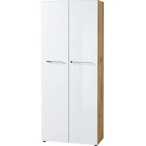 Armoire de rangement Navarra Eiche Blanc 4 Niveaux Armoire de rangement Navarra Eiche Blanc 4 Niveaux