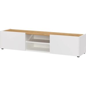 Germania 164 Model Lowboard - Wit/Grijs, 3 Planken, Wandmontage Germania 164 Model Lowboard - Wit/Grijs, 3 Planken, Wandmontage