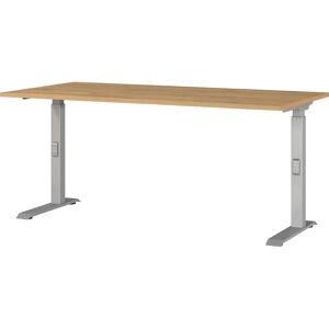 GERMANIA Schreibtisch Downey höhenverstellbar eiche silber 160x80cm GERMANIA Schreibtisch Downey höhenverstellbar eiche silber 160x80cm