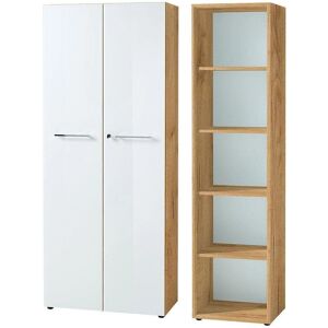 GERMANIA GW-Monteria Büro-Set - Weiß, Eiche, Abschließbare Türen GERMANIA GW-Monteria Büro-Set - Weiß, Eiche, Abschließbare Türen