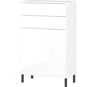 Germania Scantic Badezimmerschrank - 2 Schubladen, 2 Türen, Weiß Germania Scantic Badezimmerschrank - 2 Schubladen, 2 Türen, Weiß