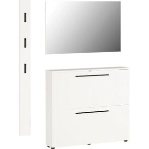 Garderoben-Set GERMANIA Utah - Weiß, Schuhschrank, Spiegel, Garderobenpaneel Garderoben-Set GERMANIA Utah - Weiß, Schuhschrank, Spiegel, Garderobenpaneel