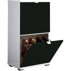 GERMANIA Colorado Schuhschrank - 53x30x91cm, Schwarz-Weiß GERMANIA Colorado Schuhschrank - 53x30x91cm, Schwarz-Weiß