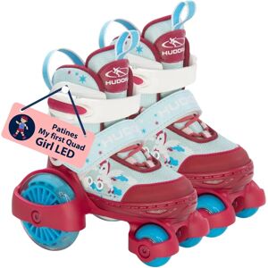 Hudora Rosa Justerbara LED Barn Quad Rullskridskor - Rullskridskor Hudora Rosa Justerbara LED Barn Quad Rullskridskor - Rullskridskor
