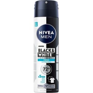 Nivea - Antiperspirantti Deo Spray Black & White Fresh 150 ml Mies Nivea - Antiperspirantti Deo Spray Black & White Fresh 150 ml Mies
