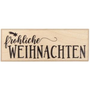 Rayher Hobby 29149000 Holz Gummi - Frohe Weihnachten Stempel - Bastelwerkzeug Rayher Hobby 29149000 Holz Gummi - Frohe Weihnachten Stempel - Bastelwerkzeug