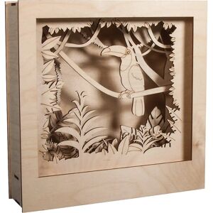Rayher Beige 3D Wooden Frame - Toucan - Decor Rayher Beige 3D Wooden Frame - Toucan - Decor