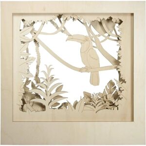 Rayher 3D Decorative Wood Frame XL - Toucan Beige - Decor Frame Rayher 3D Decorative Wood Frame XL - Toucan Beige - Decor Frame