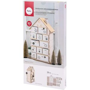 Zestaw drewnianego kalendarza adwentowego Rayher - Kształt domu, 25,5x17,5x45,5cm Zestaw drewnianego kalendarza adwentowego Rayher - Kształt domu, 25,5x17,5x45,5cm