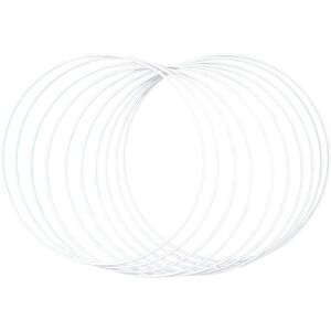 Rayher Weiße Metallringe - 25cm Ø - 10 Stück Rayher Weiße Metallringe - 25cm Ø - 10 Stück