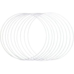 Set di Anelli Metallici Bianchi Rayher - 20cm - Fai da te Set di Anelli Metallici Bianchi Rayher - 20cm - Fai da te