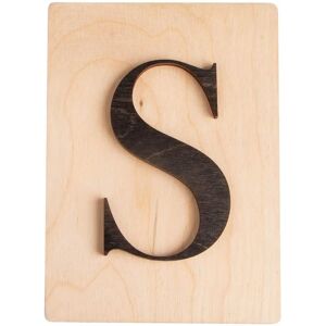 Rayher Black Wood Letter 'S' - Letter, Black, 14.8x10.5 cm - Letter Rayher Black Wood Letter 'S' - Letter, Black, 14.8x10.5 cm - Letter