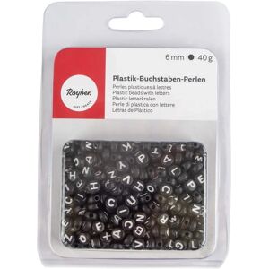 Rayher Schwarze Buchstabenperlen - 6mm - Perlen Rayher Schwarze Buchstabenperlen - 6mm - Perlen