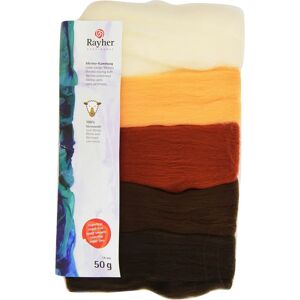 Rayher Merino Card Wolle - 5 Farben - 10g Filzwolle Rayher Merino Card Wolle - 5 Farben - 10g Filzwolle