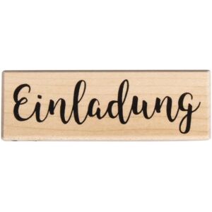 Rayher Wood Rubber Stamp 3x9cm - Invitation Script - Handmade Craft Rayher Wood Rubber Stamp 3x9cm - Invitation Script - Handmade Craft