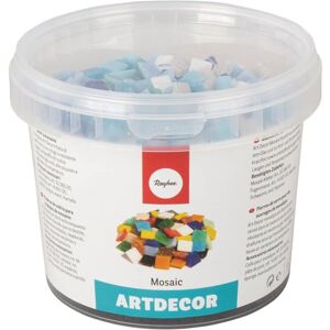 Rayher Blue Mosaic Tiles - 1kg Artdecor Glass 1x1cm Rayher Blue Mosaic Tiles - 1kg Artdecor Glass 1x1cm