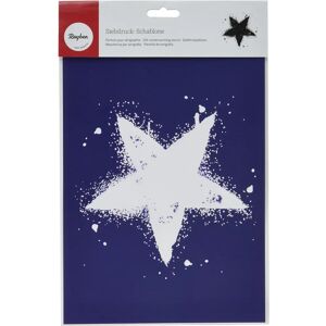 Rayher Reusable Star Screen Printing Stencil - Crafts Rayher Reusable Star Screen Printing Stencil - Crafts