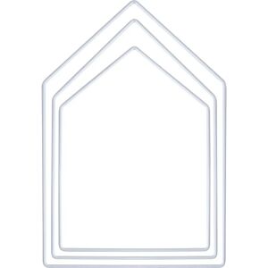 Rayher 3 House Metal Rings - White - 20, 25, 30 cm - Metal Rings Rayher 3 House Metal Rings - White - 20, 25, 30 cm - Metal Rings