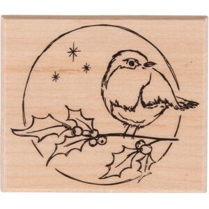 BUTTERER Robin Stempel - Weihnachtsmotiv - 6,4x5,3cm - Stempel BUTTERER Robin Stempel - Weihnachtsmotiv - 6,4x5,3cm - Stempel