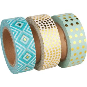 Set de Rubans Washi Mint-Or Rayher - Masking Tape Set de Rubans Washi Mint-Or Rayher - Masking Tape