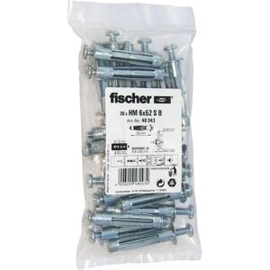 Fischer 48043 Screw & Wall Plug Kit - 52mm Wall Anchors Fischer 48043 Screw & Wall Plug Kit - 52mm Wall Anchors