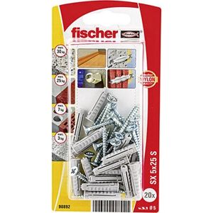 Fischer 90892 Dowels - 20 pcs - Metal, Plastic - Wall plugs and screws Fischer 90892 Dowels - 20 pcs - Metal, Plastic - Wall plugs and screws