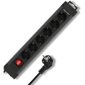Multiprise REV 0014612513 avec Interrupteur - 6 Prises - 2,4 m Noir Multiprise REV 0014612513 avec Interrupteur - 6 Prises - 2,4 m Noir