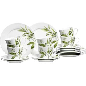 RITZENHOFF & BREKER Evora Groene Porseleinen Koffieset - Voor 6 Personen RITZENHOFF & BREKER Evora Groene Porseleinen Koffieset - Voor 6 Personen