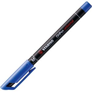 Stabilo - Modèle 843/41 - Marqueur Permanent Bleu - Publicité Stabilo - Modèle 843/41 - Marqueur Permanent Bleu - Publicité
