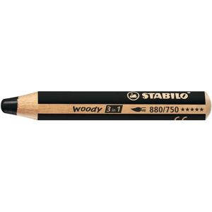 STABILO Woody 3 en 1 Noir - Crayons de Couleur STABILO Woody 3 en 1 Noir - Crayons de Couleur