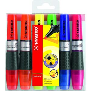 STABILO Luminator Highlighter 6 pc Assorted Colors - Long Lasting & Dual Line Width STABILO Luminator Highlighter 6 pc Assorted Colors - Long Lasting & Dual Line Width