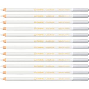 Stabilo Pastel Chalk Pencils - 12 pcs White Art Supplies Stabilo Pastel Chalk Pencils - 12 pcs White Art Supplies