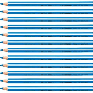 Trojuhelný silný barevný tužka Stabilo - Azurová - Balení 12 Trojuhelný silný barevný tužka Stabilo - Azurová - Balení 12