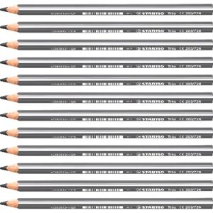 Stabilo Graue Dicke Dreieckige Buntstifte - 12er Pack Stabilo Graue Dicke Dreieckige Buntstifte - 12er Pack
