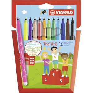 STABILO Trio A-Z Bolígrafo de Goma - Multicolor - 12 piezas STABILO Trio A-Z Bolígrafo de Goma - Multicolor - 12 piezas