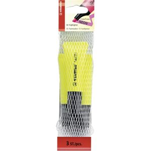 Surligneur Neon STABILO - Jaune - 3 pcs - Pointe Large Surligneur Neon STABILO - Jaune - 3 pcs - Pointe Large