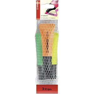 Surligneur STABILO Neon - Pack de 3 - Vert, Orange, Jaune Surligneur STABILO Neon - Pack de 3 - Vert, Orange, Jaune