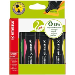 Stabilo Green Boss Assorted Highlighters - 4 Pack Stabilo Green Boss Assorted Highlighters - 4 Pack