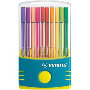 Feutre Stabilo Pen 68 Turquoise Multicolore - Étui de 20 - Publicité Feutre Stabilo Pen 68 Turquoise Multicolore - Étui de 20 - Publicité