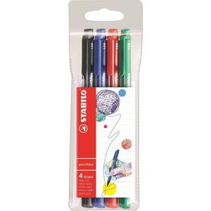 Stylo feutre Stabilo PointMax - 4 Couleurs - Pointe Moyenne - Publicité Stylo feutre Stabilo PointMax - 4 Couleurs - Pointe Moyenne - Publicité