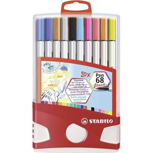 Stylo à pinceau STABILO Pen 68 Multicolore - 20 pcs - Publicité Stylo à pinceau STABILO Pen 68 Multicolore - 20 pcs - Publicité