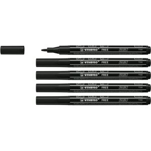 Marker acrilici STABILO - T100, 1-2mm - Nero - Materiali artistici Marker acrilici STABILO - T100, 1-2mm - Nero - Materiali artistici