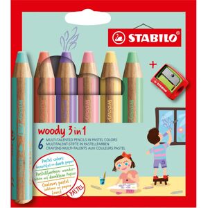 STABILO Woody 3 in 1 Assorted Pastel Colors - Coloring Set STABILO Woody 3 in 1 Assorted Pastel Colors - Coloring Set