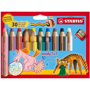 STABILO Woody 3-in-1 Coloring Set - 10 Colors STABILO Woody 3-in-1 Coloring Set - 10 Colors