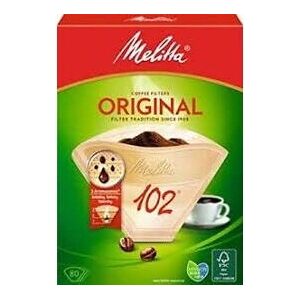 Filtro caffè Melitta 102 - Marrone - Confezione da 80 Filtro caffè Melitta 102 - Marrone - Confezione da 80