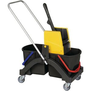 Chariot de nettoyage VERMOP avec 2 seaux de 17L et presse - Publicité Chariot de nettoyage VERMOP avec 2 seaux de 17L et presse - Publicité
