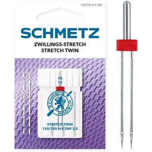 Aiguille double extensible Schmetz - 75/11 - Compatible avec machines à coudre - Publicité Aiguille double extensible Schmetz - 75/11 - Compatible avec machines à coudre - Publicité