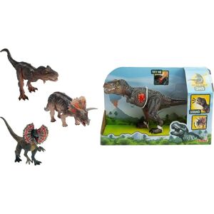 Simba Dinosaurie med lyd - T-Rex, Triceratops, Dilophosaurus - Bevegelig, 23cm Simba Dinosaurie med lyd - T-Rex, Triceratops, Dilophosaurus - Bevegelig, 23cm